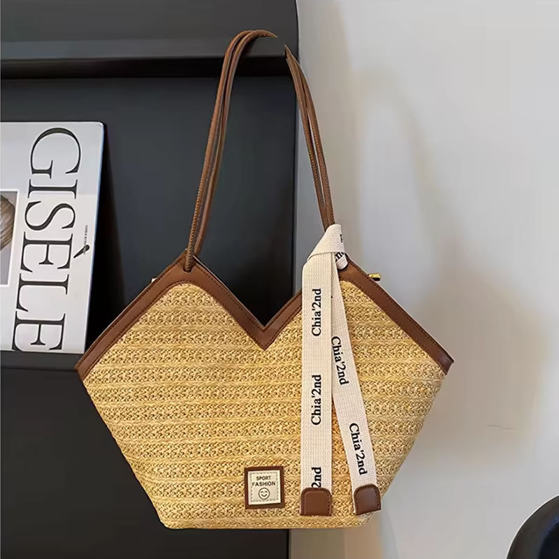 Woven Straw Handbag