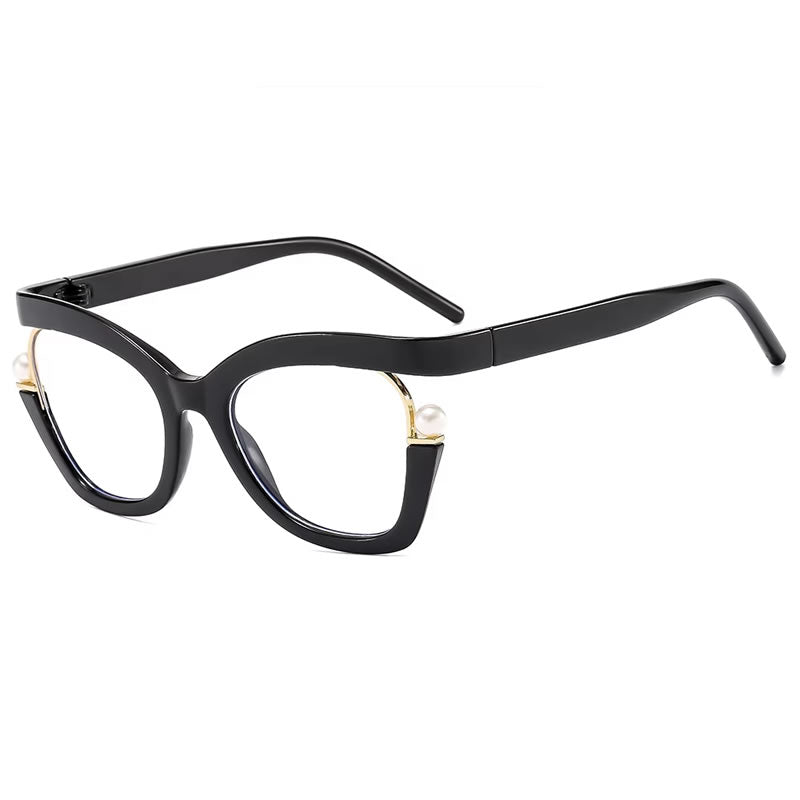 Oversized Cateye Rhinestone Glasses