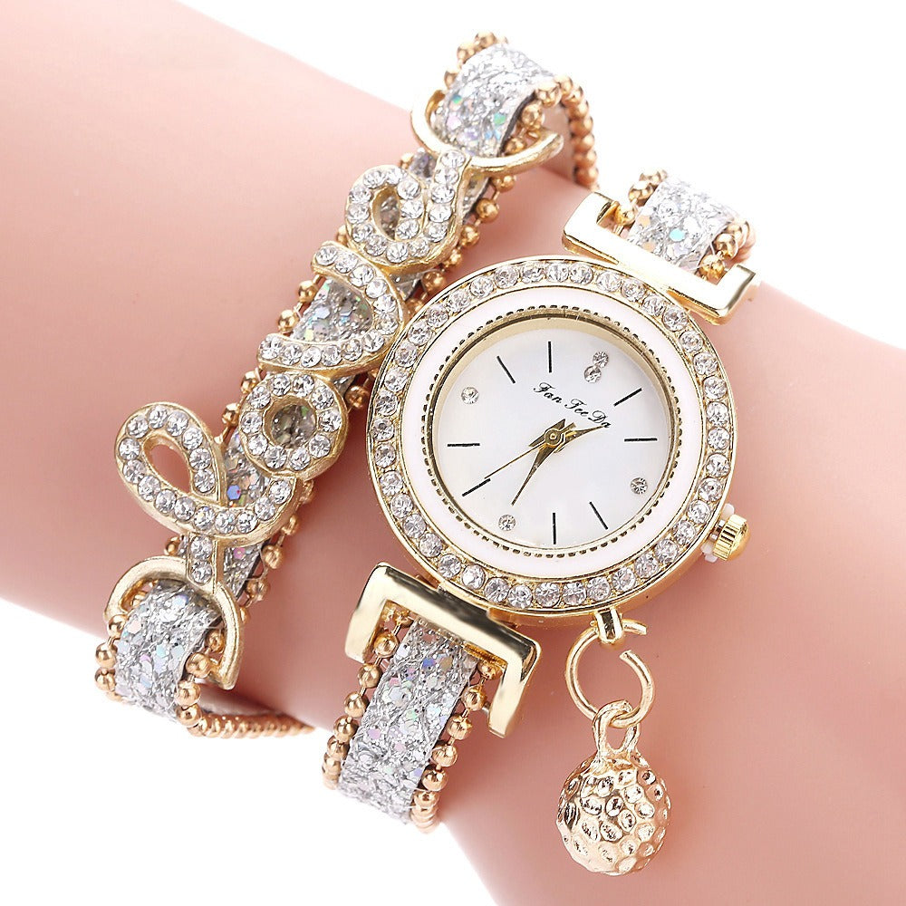 Love Pendant Bracelet Watch