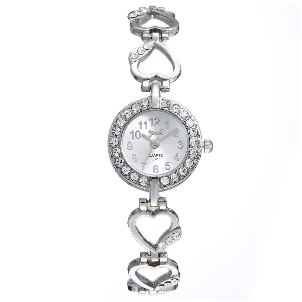 Diamond Watch with Heart Shape Bracelet