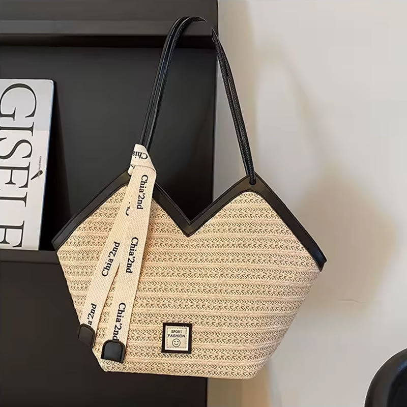 Woven Straw Handbag