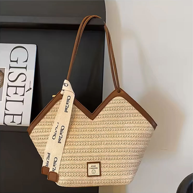 Woven Straw Handbag