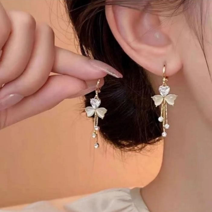 Luxury Gold Flower Drop Earrings