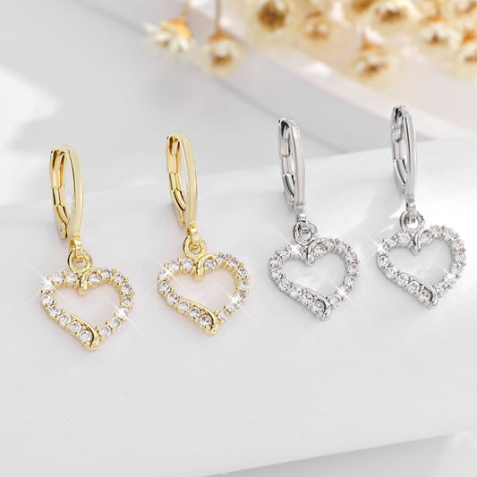 Zircon Love Pendant Earrings