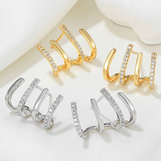 Luxury Claw Ear Rake Zircon Earrings