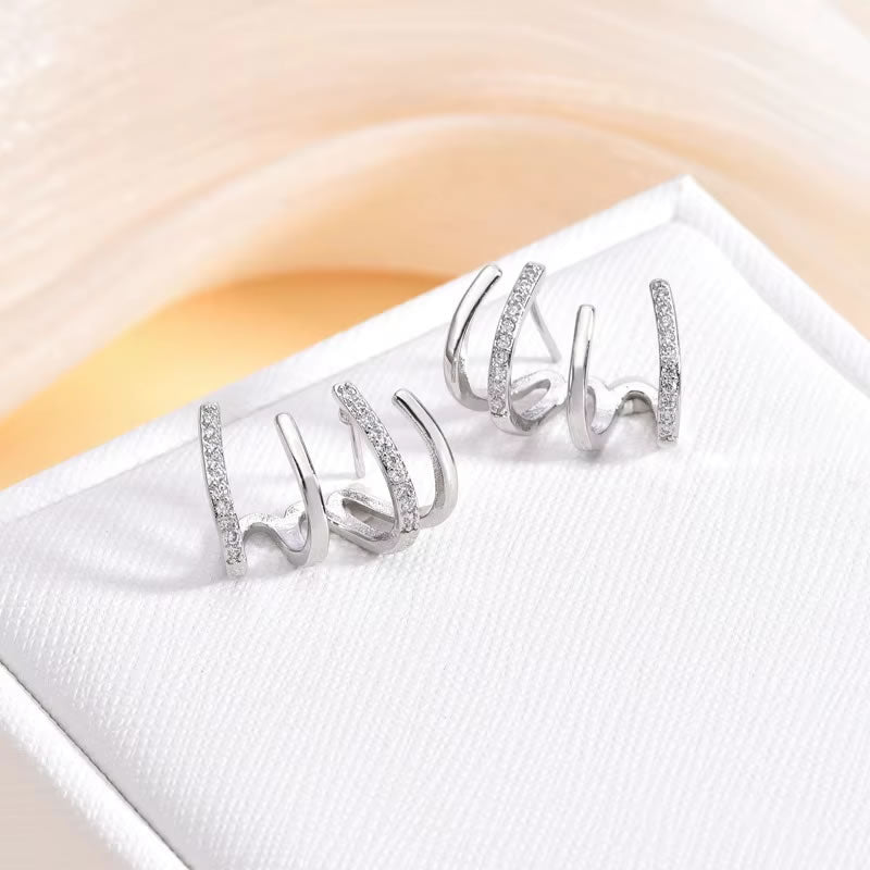 Luxury Claw Ear Rake Zircon Earrings