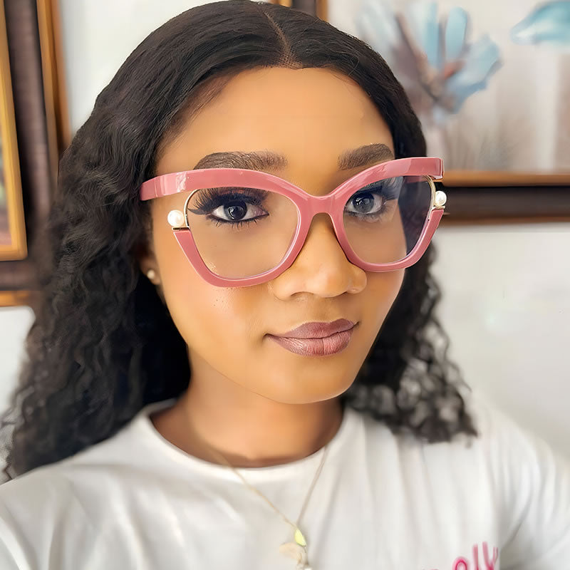 Oversized Cateye Rhinestone Glasses