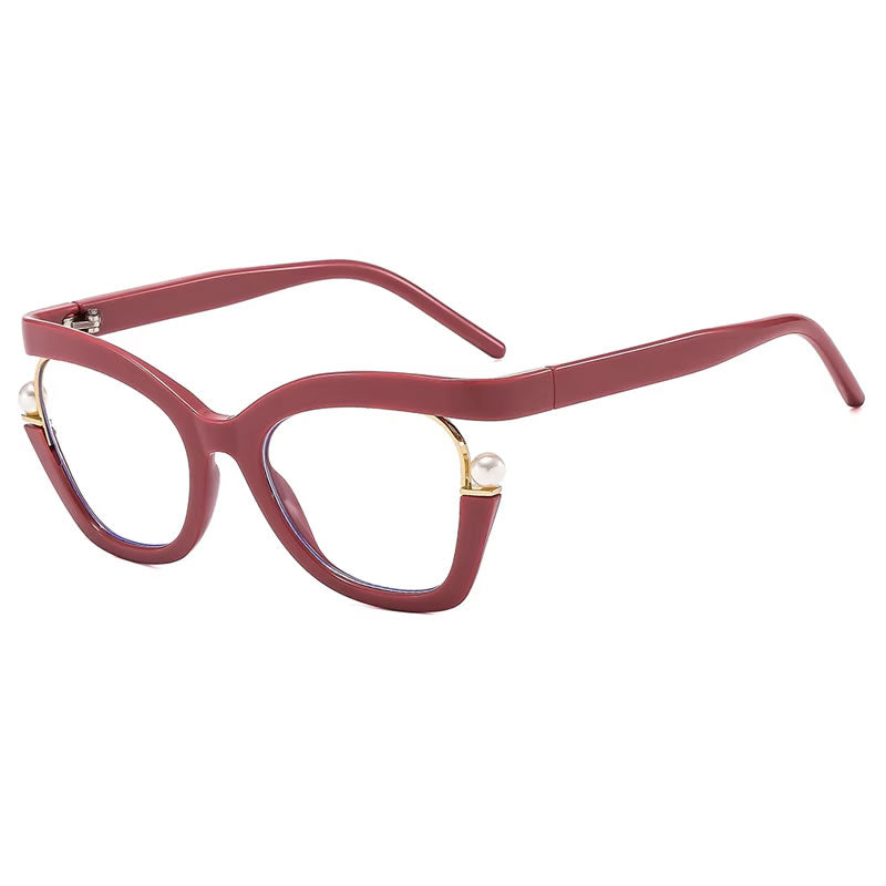 Oversized Cateye Rhinestone Glasses