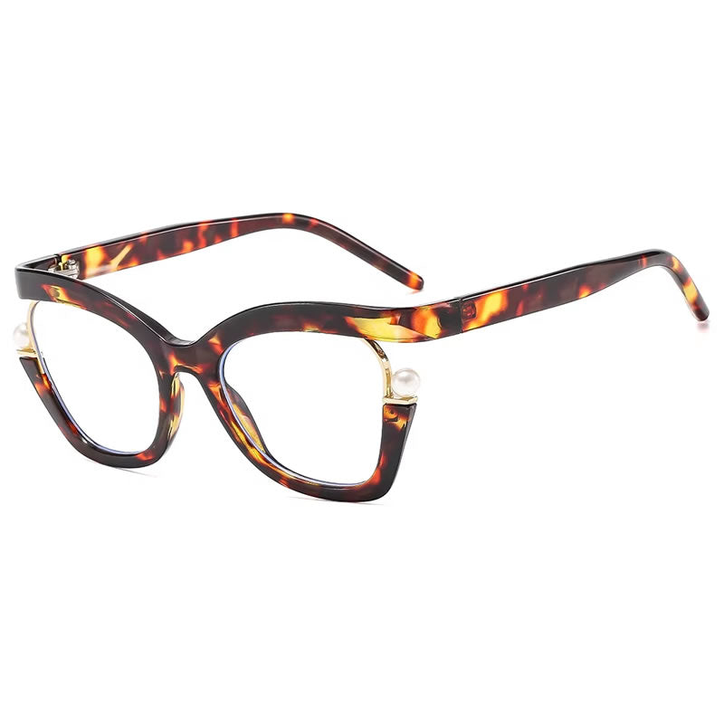 Oversized Cateye Rhinestone Glasses