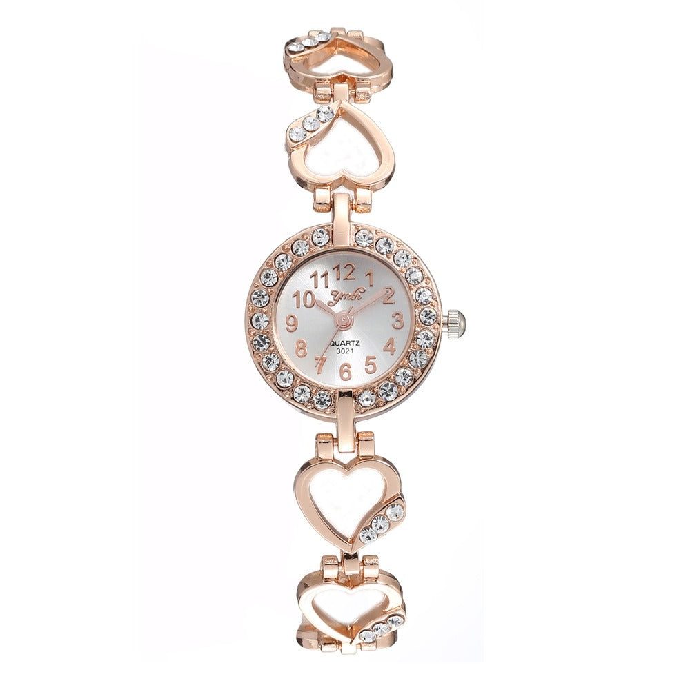 Diamond Watch with Heart Shape Bracelet