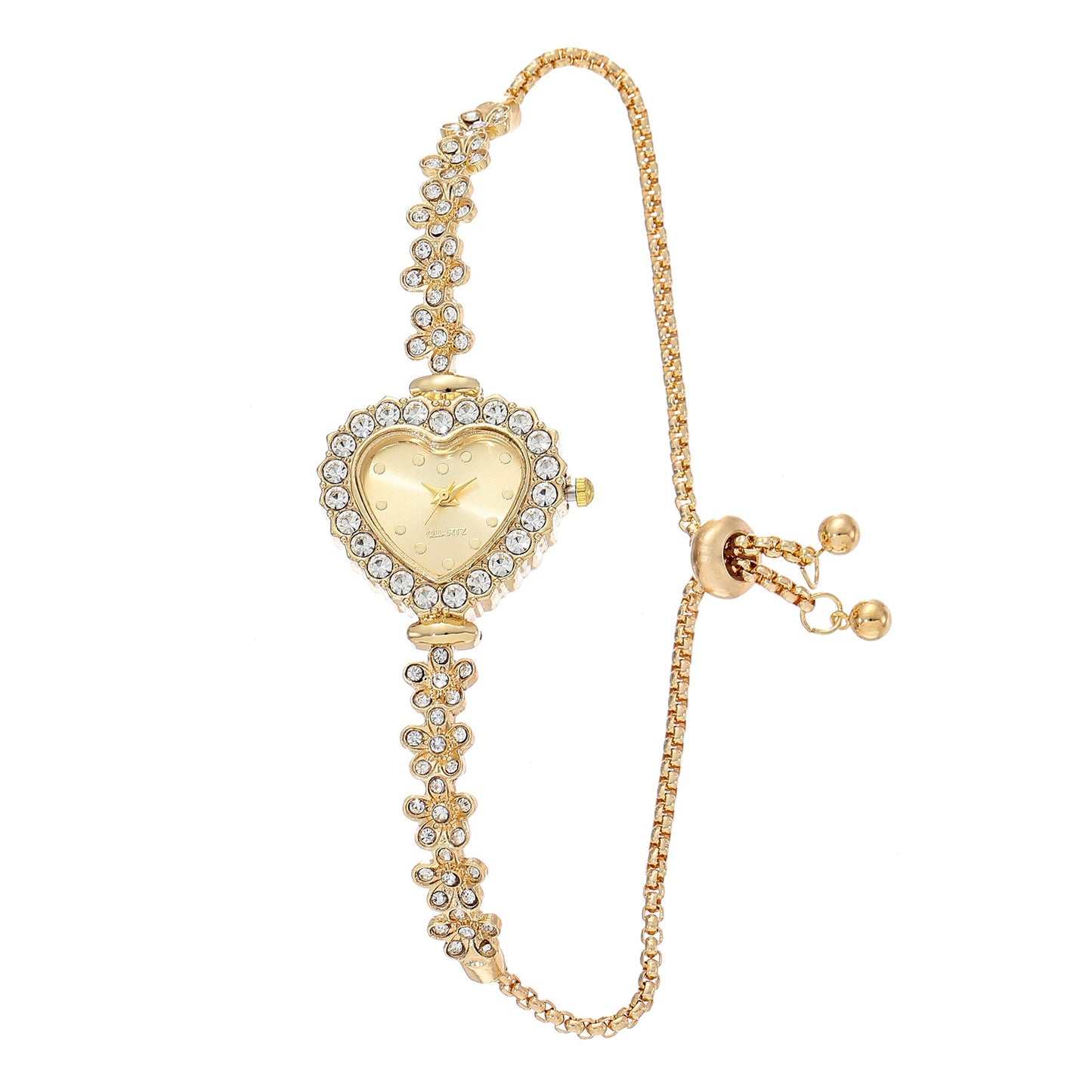 Heart Bracelet Sparkle Watch for Women