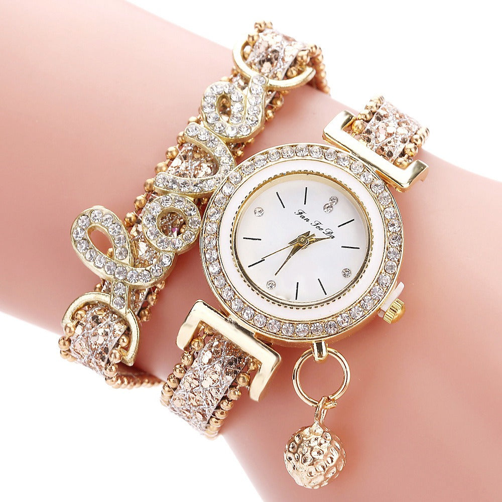 Love Pendant Bracelet Watch