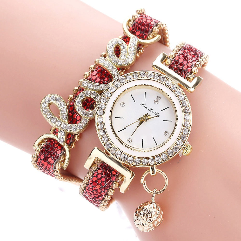 Love Pendant Bracelet Watch