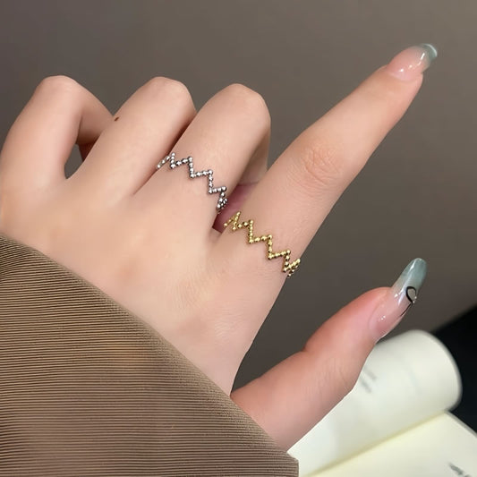 Adjustable Geometric Steel Open Ring