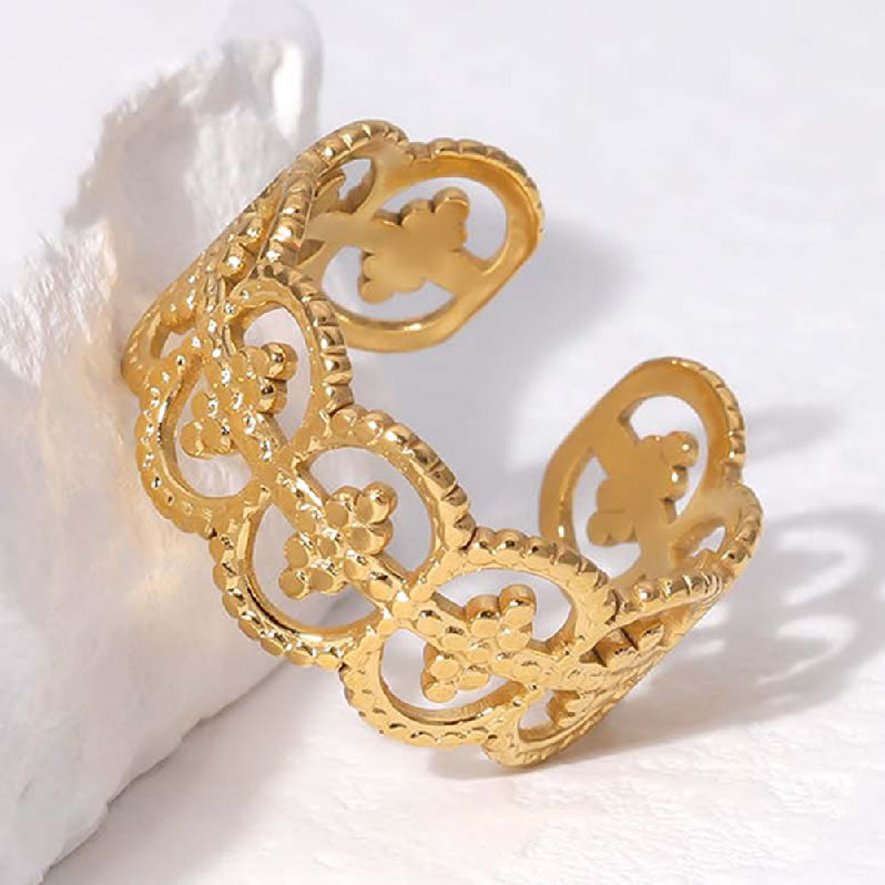 Adjustable Vintage Hollow Open Ring