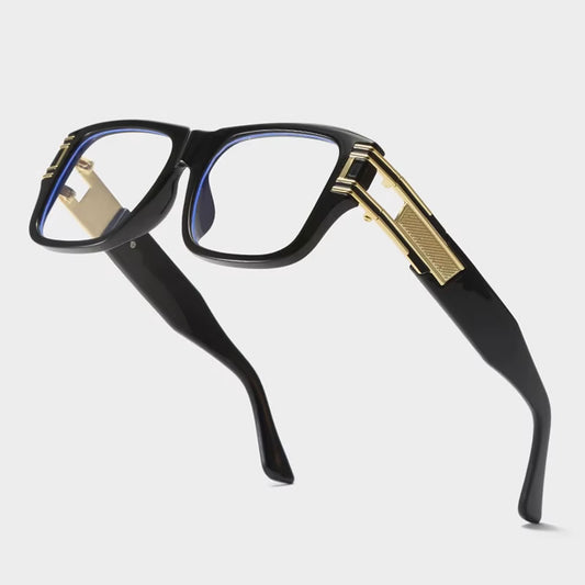 Large Retro Gold Side Glasses