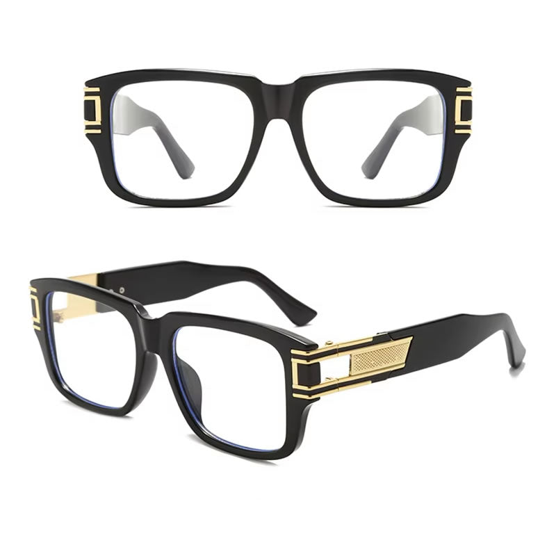Large Retro Gold Side Glasses