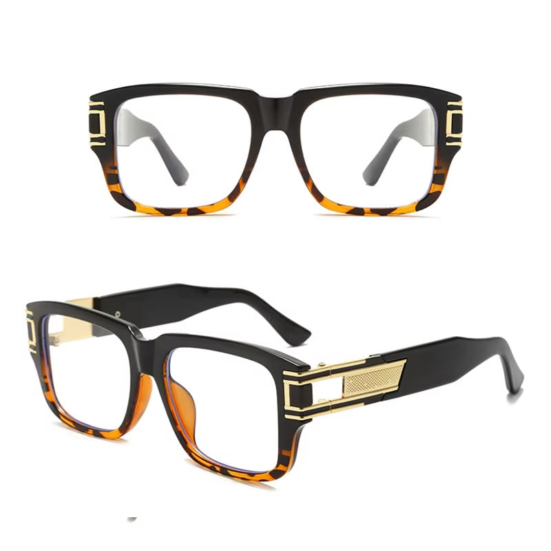 Large Retro Gold Side Glasses