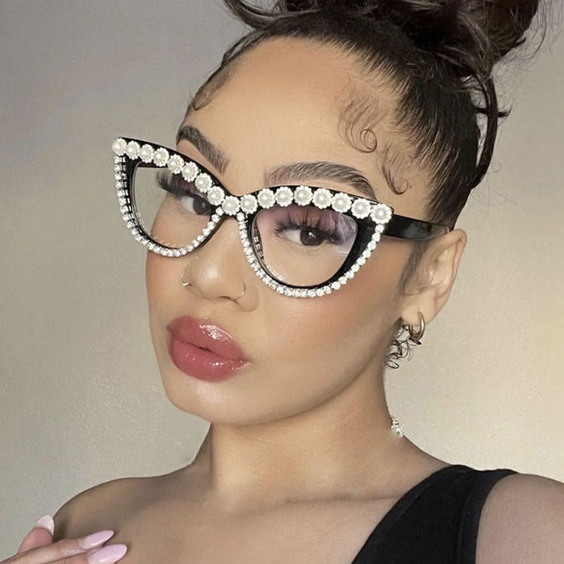 Cateye Diamond Glasses