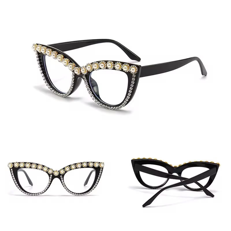 Cateye Diamond Glasses