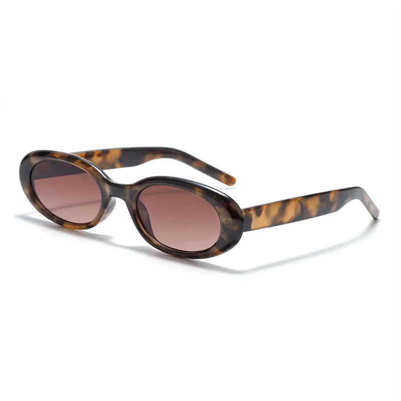 Trendy Oval Retro Sunglasses