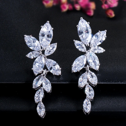 Zirconia Crystal Dangle Earrings