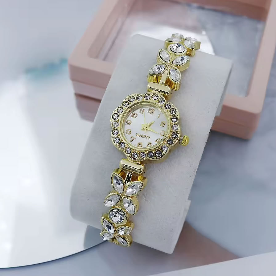 Flower Gemstone Wristwatch