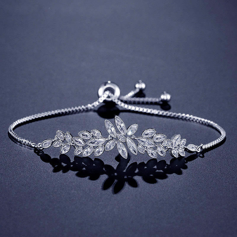 Diamond Flower Bracelet