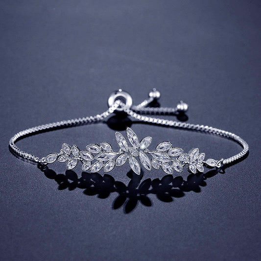 Diamond Flower Bracelet