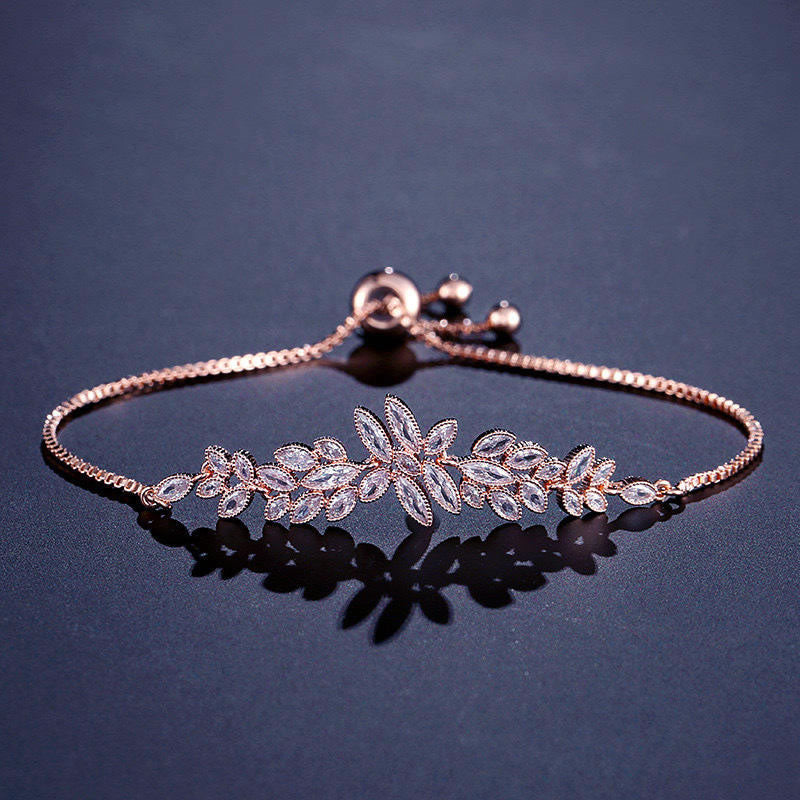Diamond Flower Bracelet