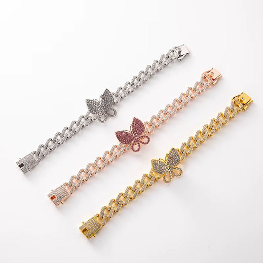 Diamond Butterfly Bracelet