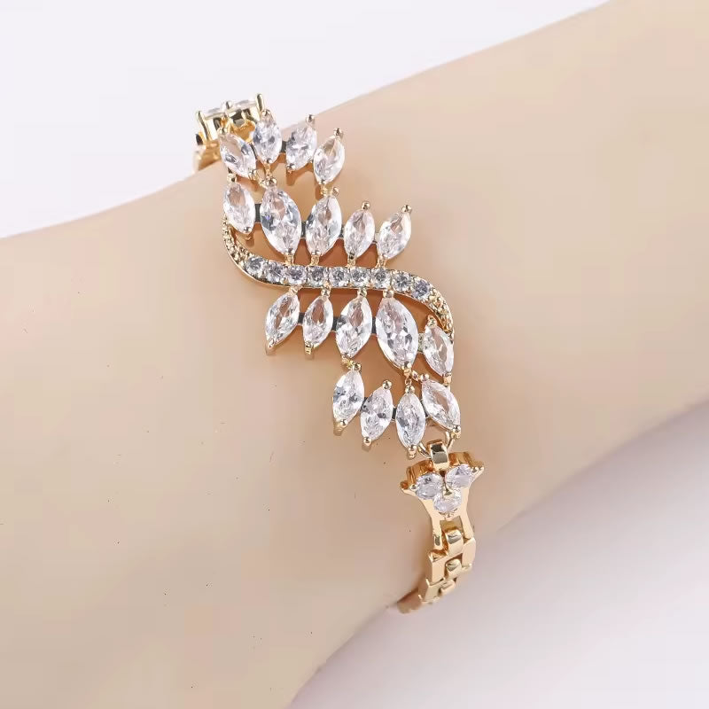 Luxury Diamond Leaves Bracelet
