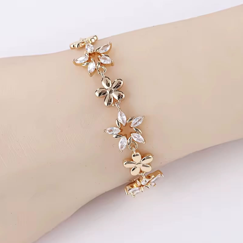 Diamond Flower Bracelet